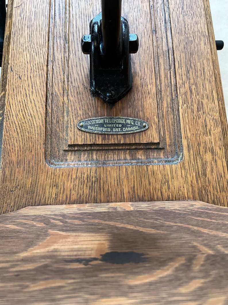 Antique wall crank telephone by Dominion Telephone Company of Waterford,Ontario image 5