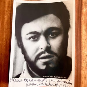 Luciano Pavarotti vintage autograph