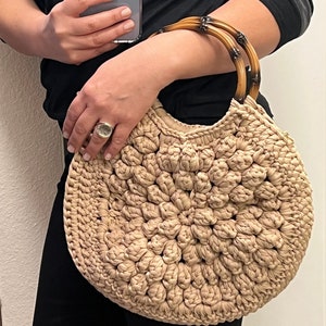 Bolso de punto regalo para su bolso hecho a mano de moda de lujo para las mujeres bolso de hombro bolso de mujer diseñador de lujo bolso hecho a mano de ganchillo regalo para ella