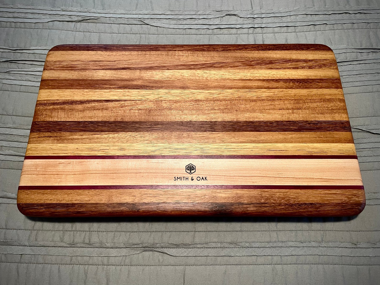 Teak Maple Purple Heart Cutting Board With Rubber Feet Etsy Teak maple purple heart cutting board with rubber feet etsy