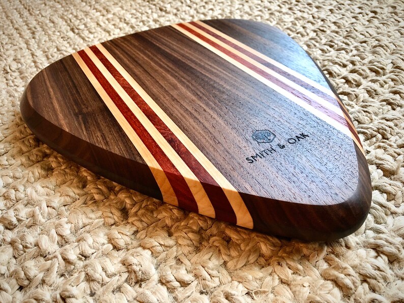 Walnut/Maple/Padauk Guitar Pick Cutting Board Etsy