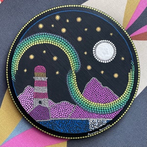 Hand-Painted Dot Mandala | 6” Wooden Circle | Mandala | Mandala Art | Dot Art | Handmade
