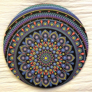 Hand-Painted Dot Mandala | 10” Wooden Circle | Mandala | Mandala Art | Dot Art | Dot Painting | Handmade