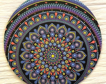 Hand-Painted Dot Mandala | 10” Wooden Circle | Mandala | Mandala Art | Dot Art | Dot Painting | Handmade
