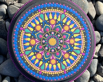 Hand-Painted Dot Mandala | 6” Wooden Circle | Mandala | Mandala Art | Dot Art | Handmade