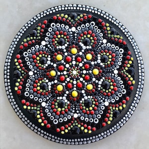 Hand-Painted Dot Mandala | 4” Wooden Circle | Mandala | Mandala Art | Dot Art | Handmade