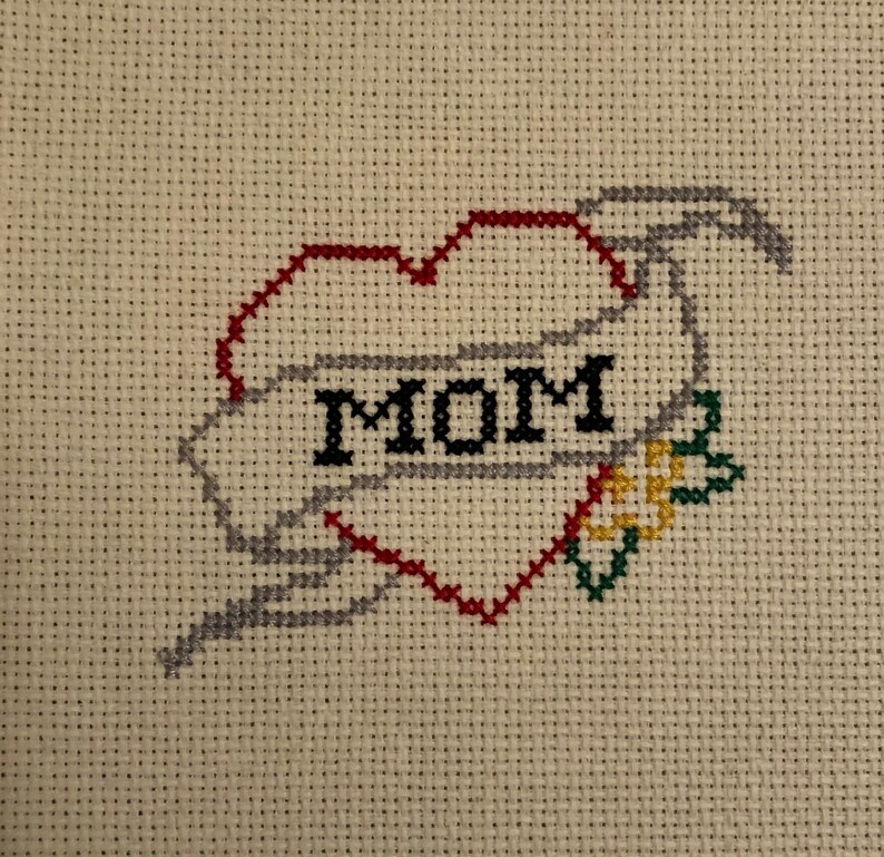 Finished Cross Stitch Mom Fiber Arts Art Collectibles Efp Osteology Org