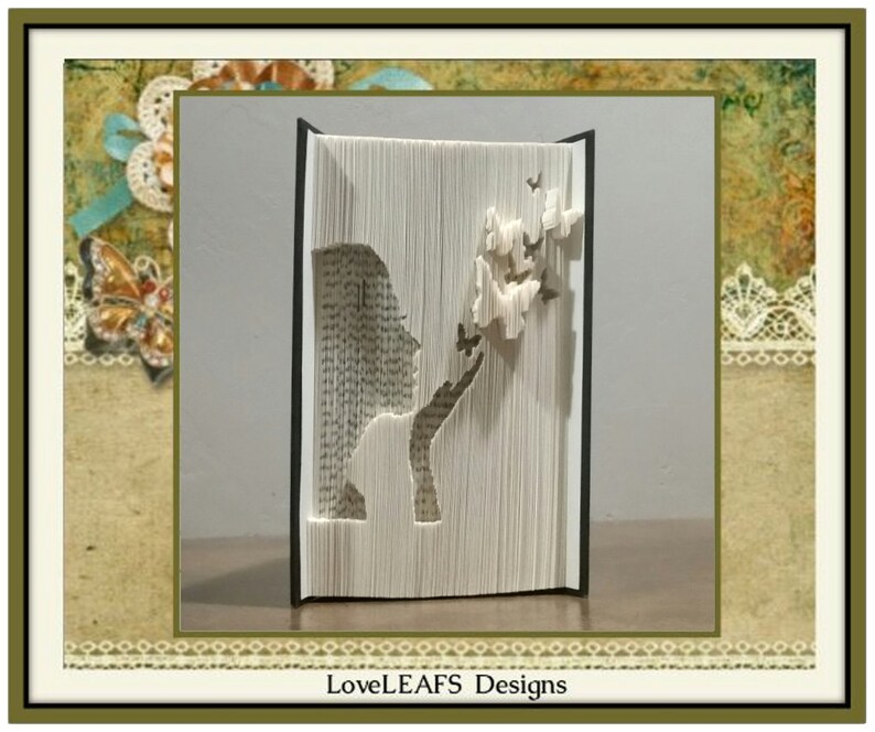 Butterfly Kisses Pattern Cut and Fold Book Art Loving Etsy Singapore