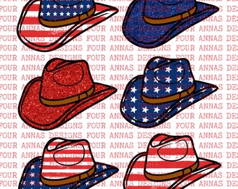 Cowboy Hat American Flag - Etsy
