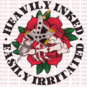 Heavily inked, skeleton, tattoo, irritated, floral, gothic, retro, boho , sublimation designs, adult humor, PNG, skeleton, flowers, boho