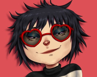 Nudel [Gorillaz] - BBGirls | Digitale Illustration Druck