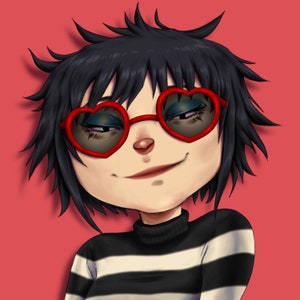 Noodle [Gorillaz] - BBGirls | Digital Illustration Print