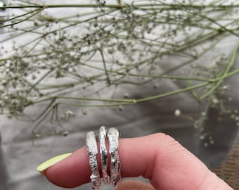 Recycled earth ring | molten ring | molten silver | handmade | organic | rustic | sterling silver | handcrafted | hippie | bohemian