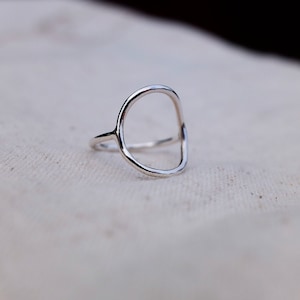 Circle ring | recycled sterling silver | handmade | dainty ring | jewellery | dimple jewellery | gifts for her | bohemian | geometric