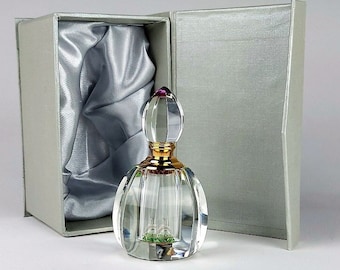 Oriental crystal bottle for oil perfumes & attar - 6 gr. capacity - crystal perfumed oil bottle - oil perfume vial