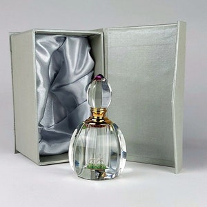 Oriental crystal bottle for oil perfumes & attar - 6 gr. capacity - crystal perfumed oil bottle - oil perfume vial