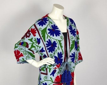 Indian suzani-style chapan jacket with rich Oriental embroidery