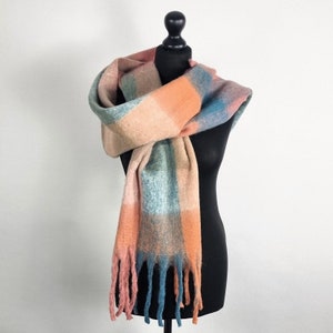 Châle d&#39;hiver en laine duveteuse pour homme et femme - unisexe