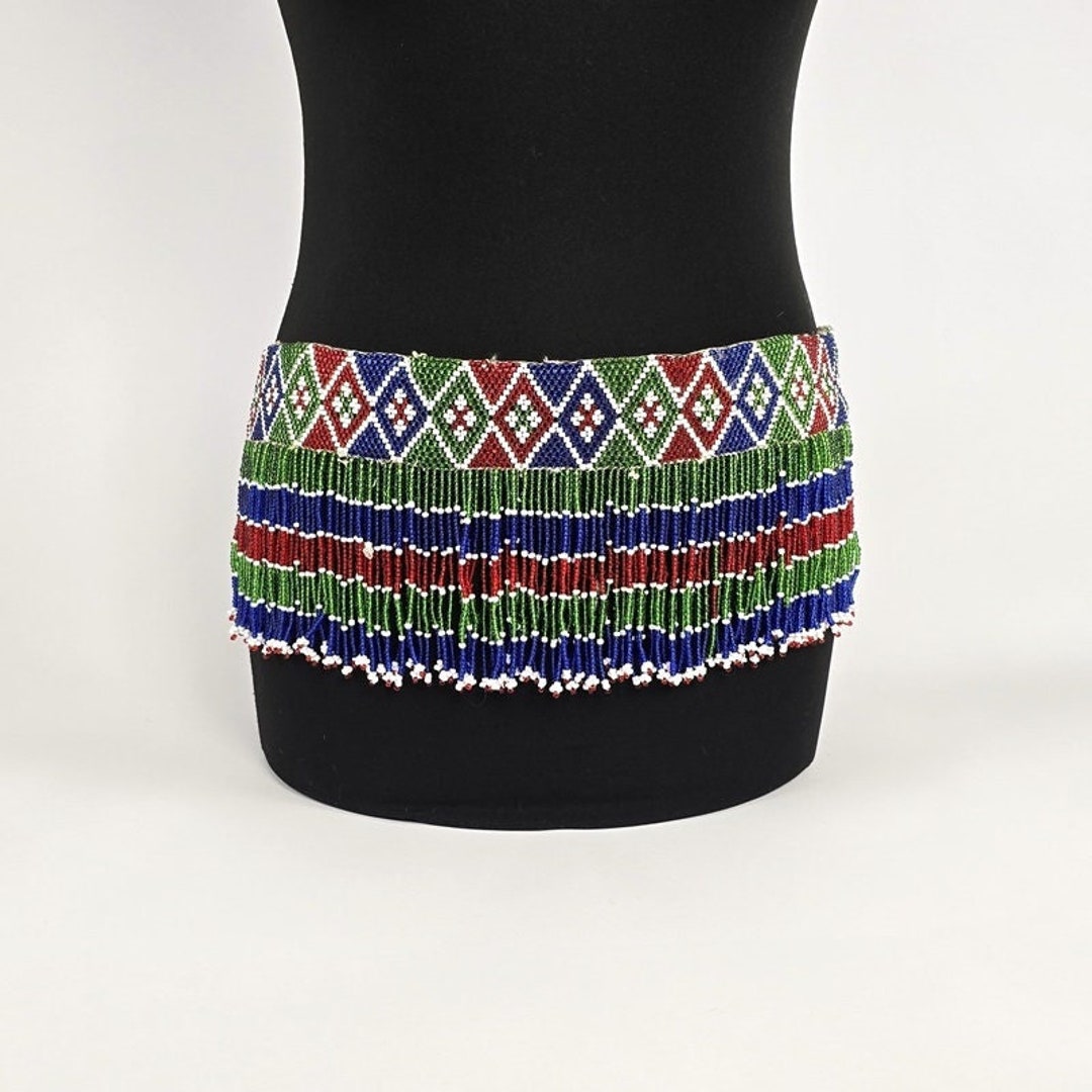 Colorful Beaded Kuchi Belt: Afghan Tribal Belly Dance Hip  display picture 1