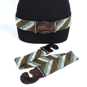 Beaded Belt Wooden Clasp - Etsy display picture 3