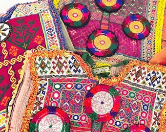 NEW STOCK: Vintage Afghan dress embellishment, antique Kuchi dress panel, neckpiece, yoke, tribal embroidered bib, beadwork tikka patch