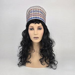 Embroidered Kufi hat, Oman massar style hat, Arabian statement hat, Muslim prayer hat, tribal gender neutral hat, Ramadan