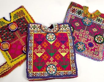 NEW STOCK: Vintage Afghan dress embellishment, antique Kuchi dress panel, neckpiece, yoke, tribal embroidered bib, beadwork tikka patch