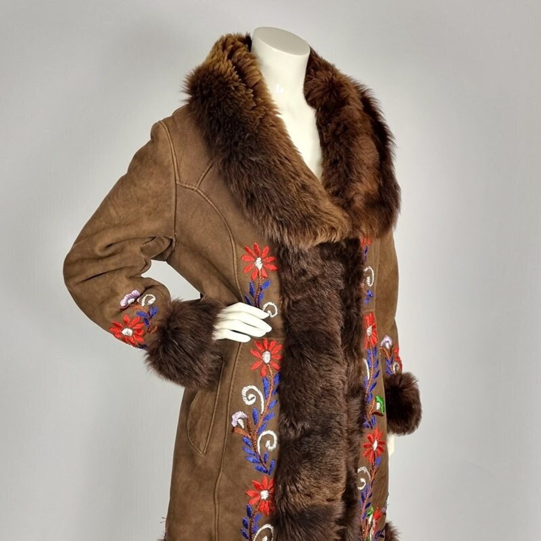Long Vintage Afghan Penny Lane Coat - Shearling Sheepskin Coat