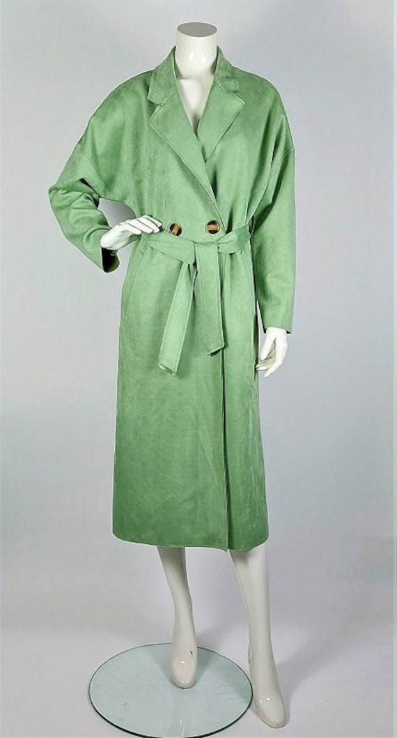 Stylish Trench Coat in Soft Suedine Etsy