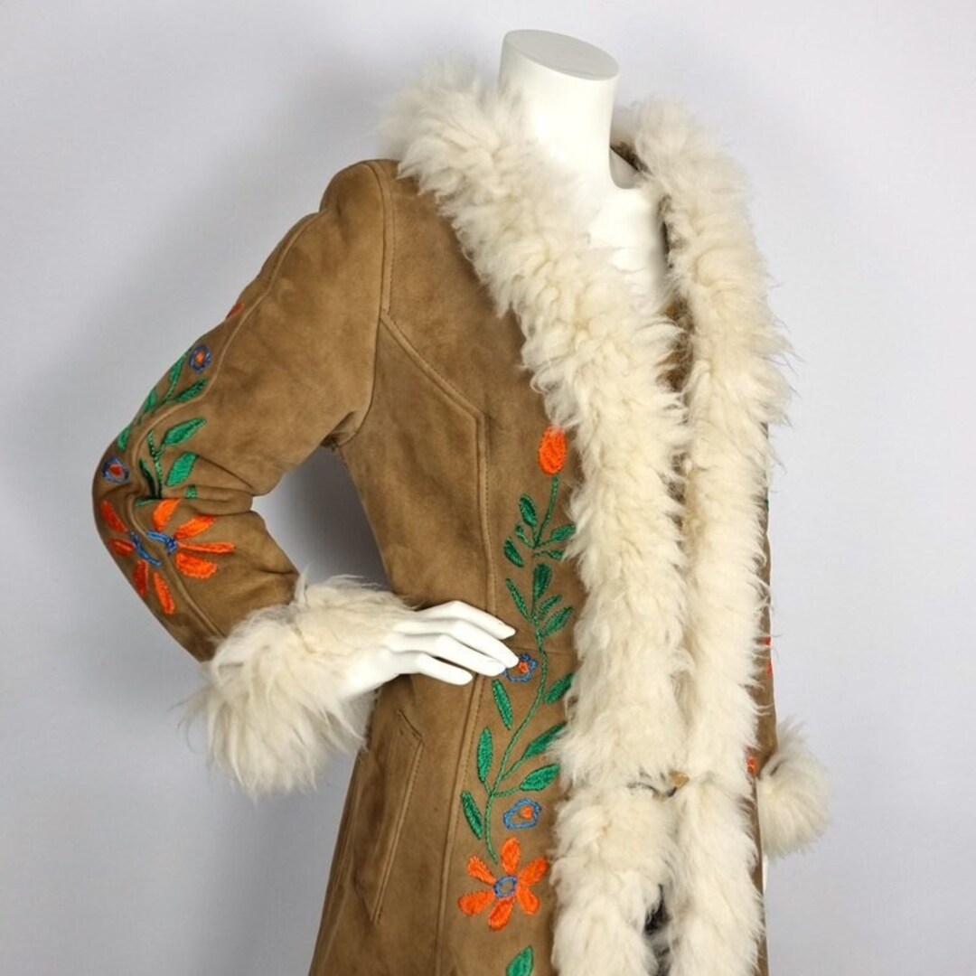 Long Vintage Afghan Penny Lane Coat Shearling Sheepskin Coat Etsy