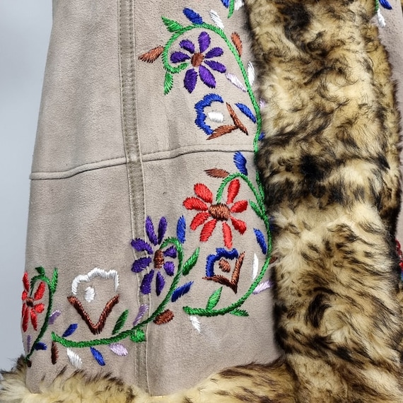 Long vintage Afghan penny lane coat - shearling s… - image 6