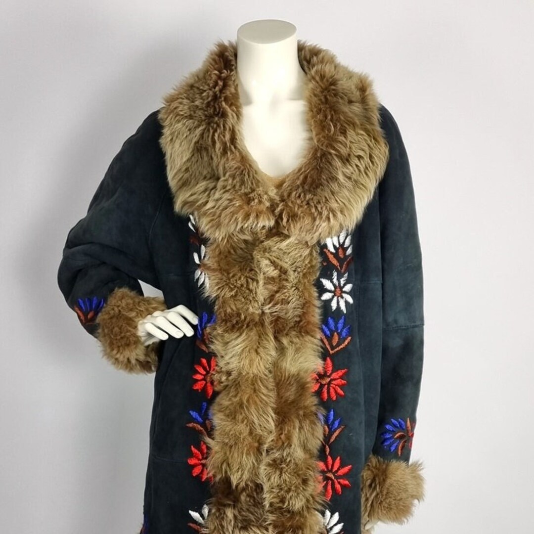 Long Vintage Afghan Penny Lane Winter Coat Afghan Shearling Etsy