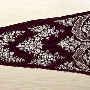 Recycled XXL Zardosi Embroidery Patch: Indian Wedding Dress Embellishment