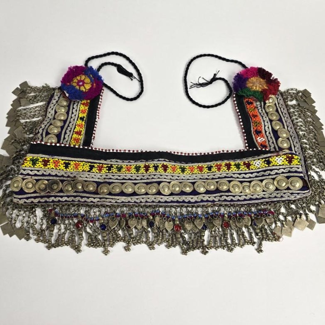 Luxury Afghan Belt with 925 Silver String & Lapis Inlay – AA-B-7