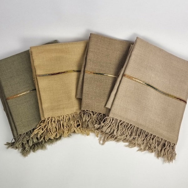 Feine handgemachte Patu Dreieckstuch - Patoo wrap - Allzweck-Decke aus feiner Wolle & Kaschmir/Kaschmir Wollmischung aus Afghanistan