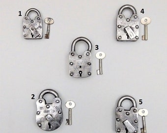 Vintage large fully functioning padlocks with key