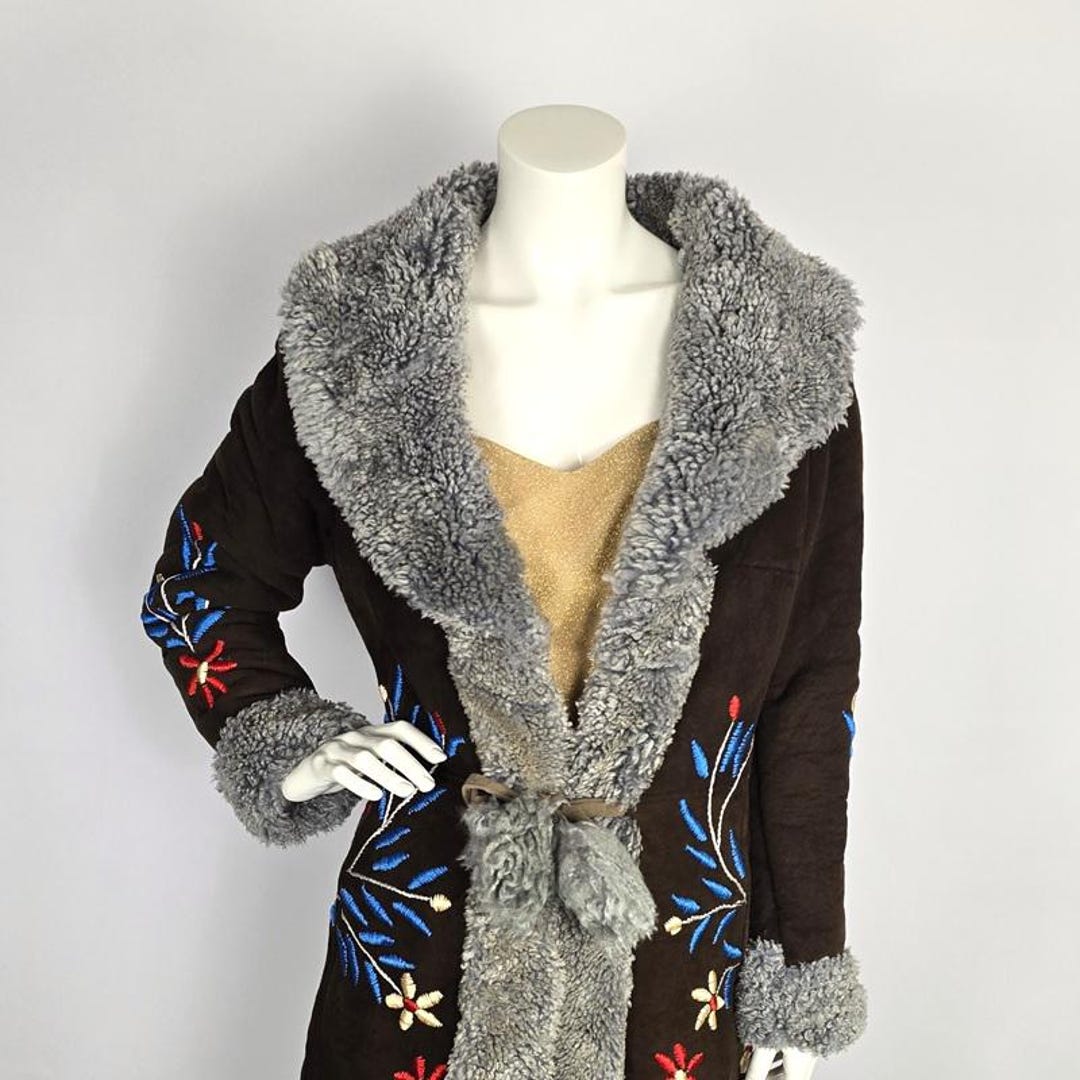 Long Afghan Penny Lane Coat With Sheep Fur - Sheepskin Shearling