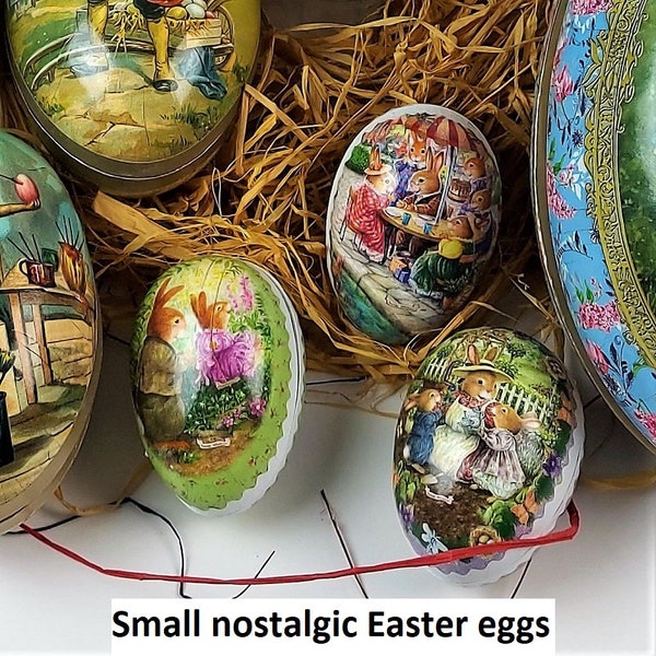 Nostalgic hand painted cardboard Easter egg - Small