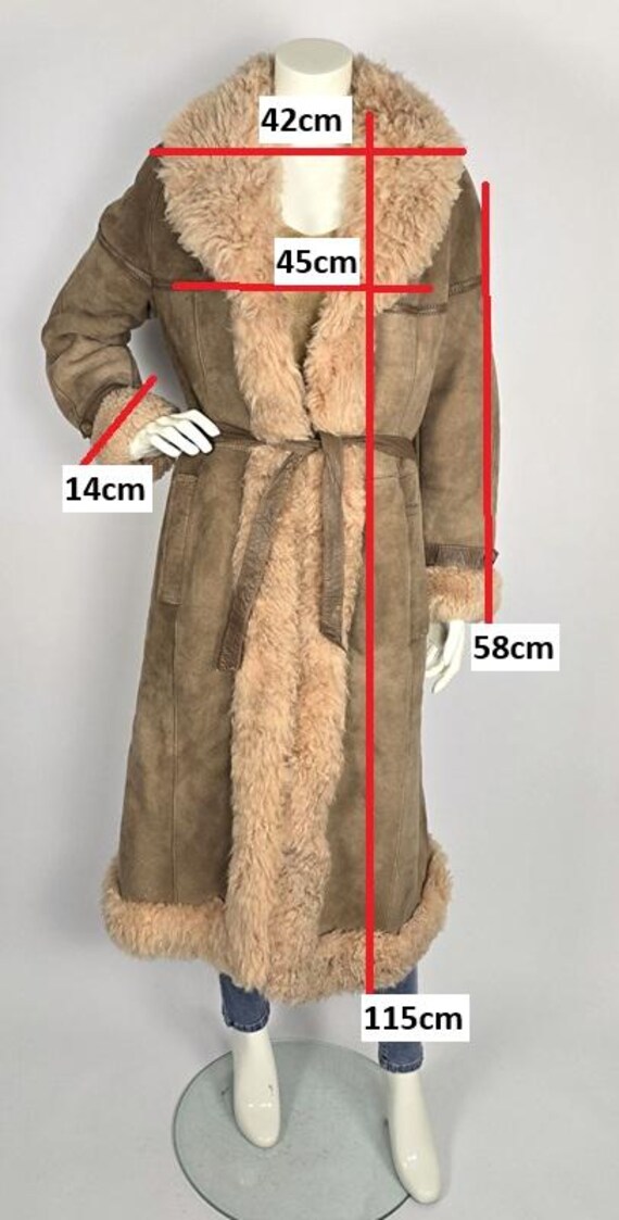 Vintage Afghan Suede Coat: Pink Sheep Fur Trim, Penny Lane Style