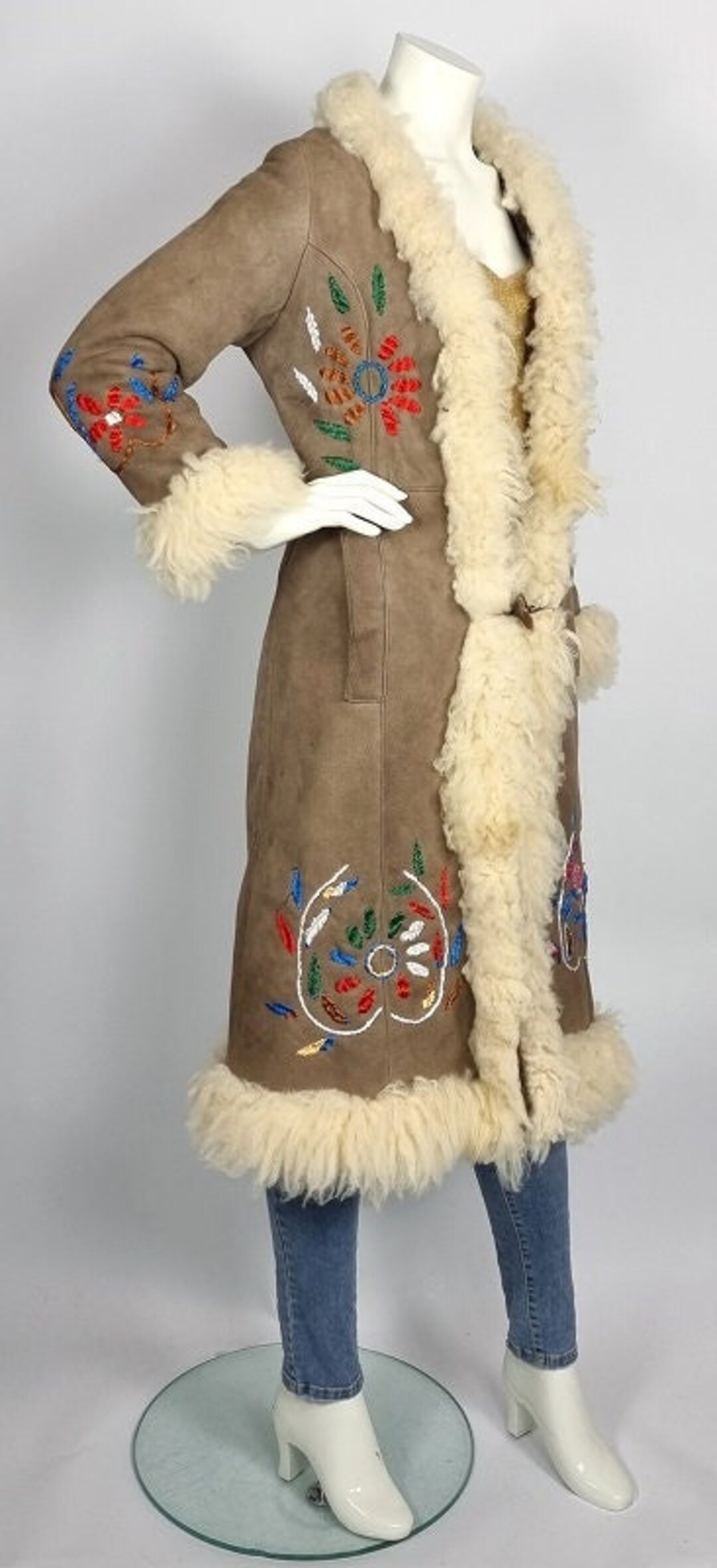 Long Vintage Afghan Penny Lane Coat Sheepskin Shearling Coat Etsy