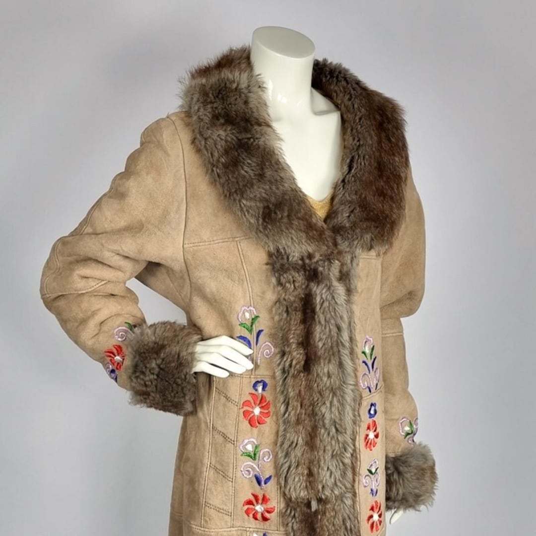 Long Vintage Afghan Penny Lane Coat Afghan Shearling Etsy