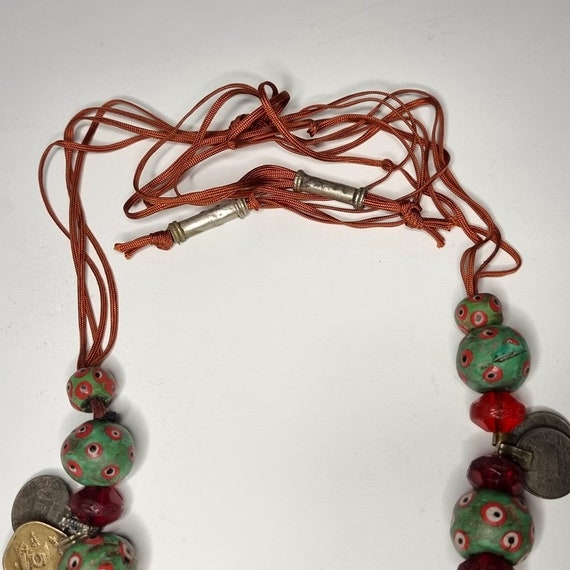 Tribal Afghan statement necklace with antique and… - image 7