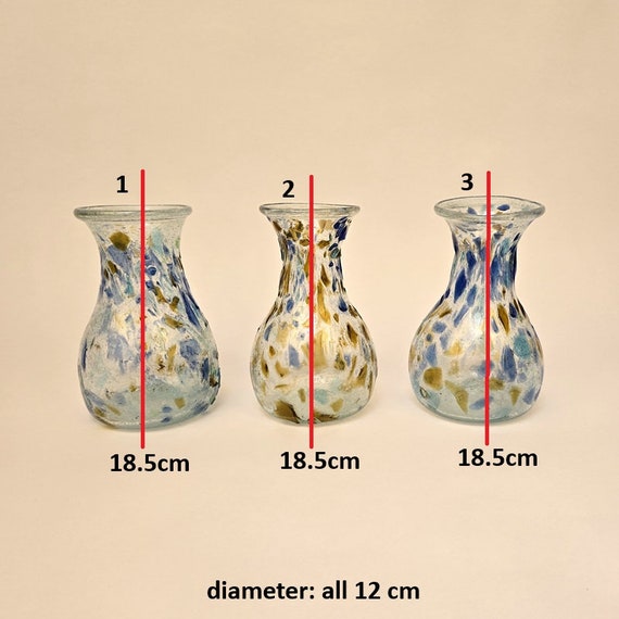 アフガニスタン ヘラートガラス 民芸品 日常雑器 3個 吹きガラス