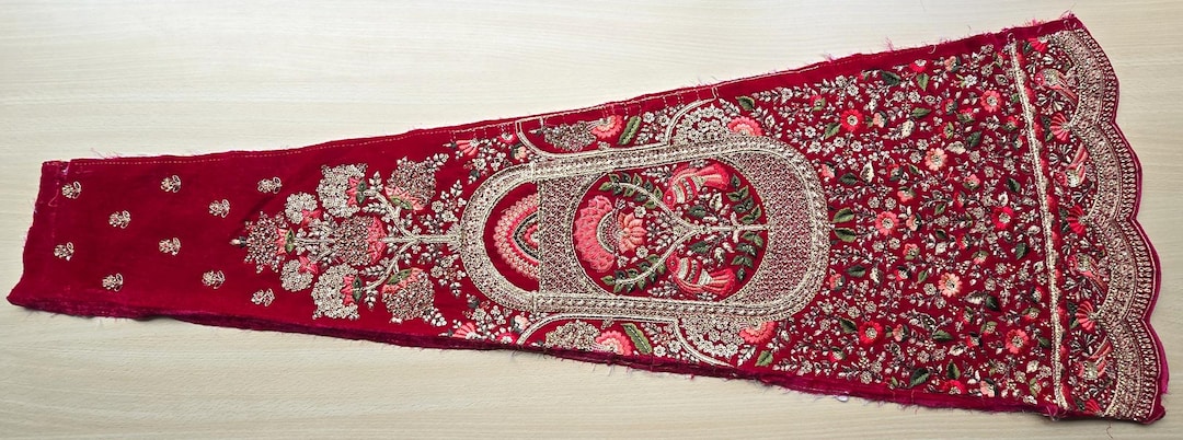 n*a様 TODAY FUL Embroidery Patchwork Trou Recycled XXL Zardosi Embroidery Patch: Indian Wedding Dress