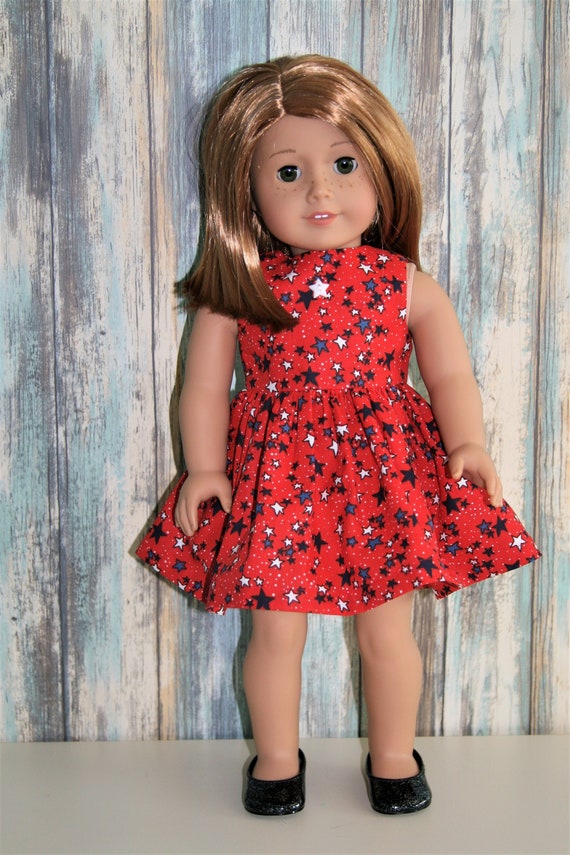 Americana Star Dress for 18 Inch Doll | Etsy