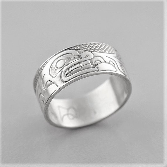 Native Orca Ring Northwest Coast Art Haida Orca First Nations