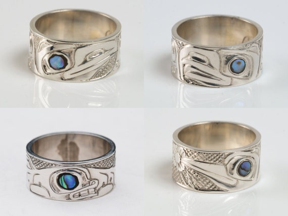 Choose Your Own Haida Animal Ringcustom Engraved Haida - Etsy Canada Choose Your Own Haida Animal Ringcustom Engraved Haida - Etsy Canada