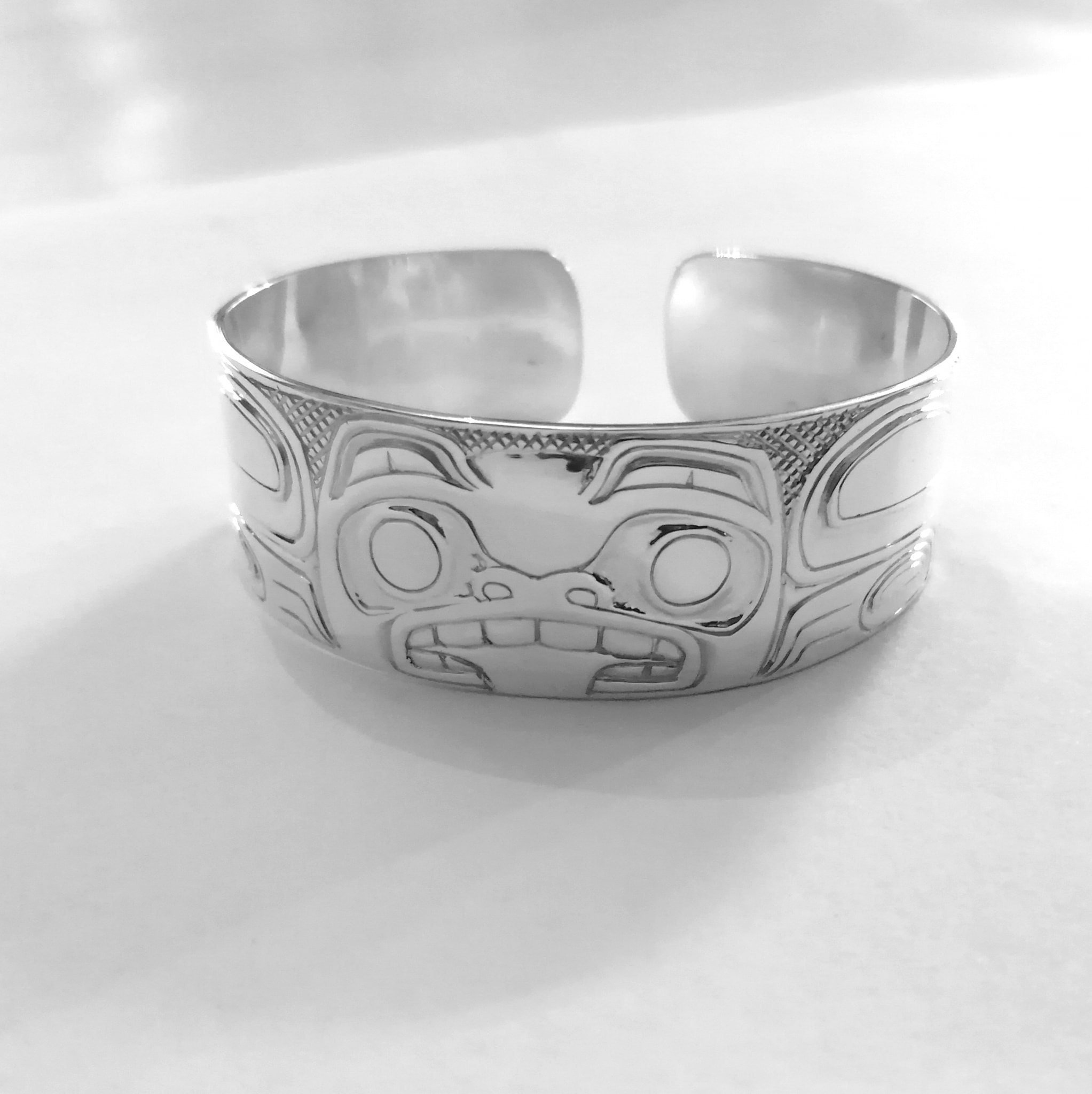Silver Bear Bracelet Northwest Coast Art haida Bear Jewelry first
