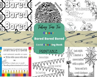 Printable So Bored Coloring Book for boring times, nothing to do, or give as a funny gift. Perfect teenager present.