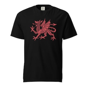 Welsh Dragon Shirt, Wales Shirt, Welsh Flag Shirt, Vintage British Shirt, Welsh Birthday Gift, Red Dragon Tshirt